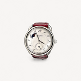 Relógio Hermès Arceau Petite Lune 38mm com Pulseira de Alligator Vermelha