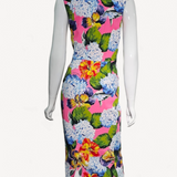 Vestido Dolce & Gabbana com Estampa Hortência Azul e Pink