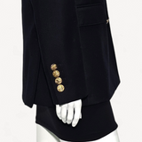Blazer Burberry Preto com Botões Dourados