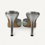 Scarpin Mule Paris Texas Cristais Prata