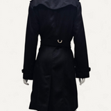 Trench Coat Burberry Preto em Lã