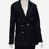 Blazer Burberry Preto com Botões Dourados